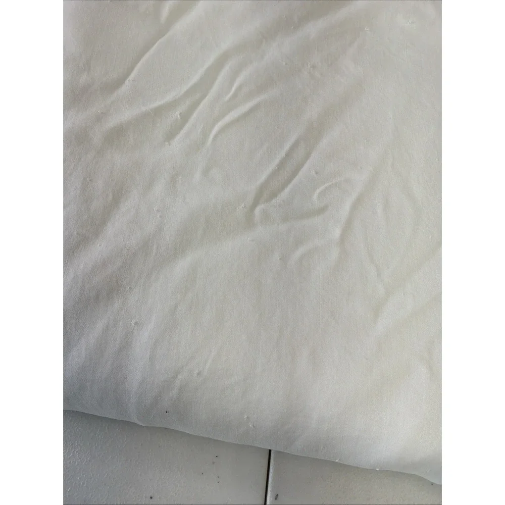 West Elm White Full Queen Duvet 100% Tencel Lyocell luxury minimalist *READ